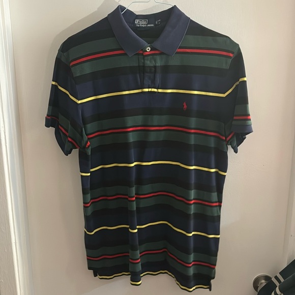 Polo Ralph Lauren Collared Shirt - Short Sleeve - Multi Colored Striped - XL - Picture 1 of 4